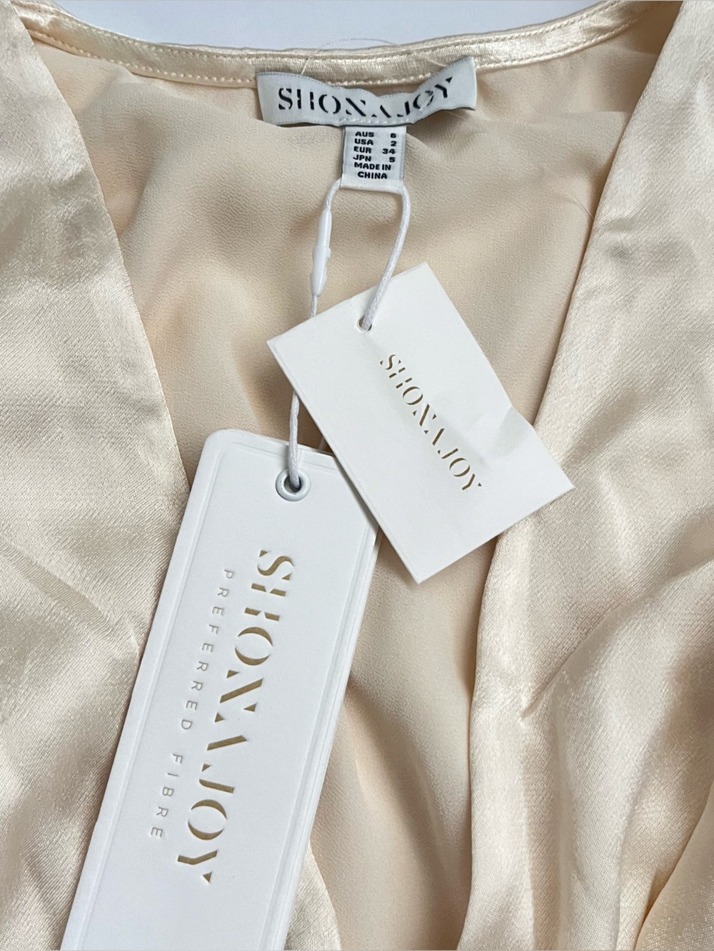 Shona Joy La Lune Frill Cuff Bias Midi Dress - Cream - Picture 6 of 7